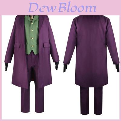Cadılar Bayramı Temalı Partiler İçin Polyester Kumaştan Batman The Dark Knight Joker Heath Ledger Kostüm Takımı