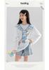 Girls' Fun Print Striped Lyocell Cardigan - Lightweight, Ice-Fresh, Loose Fit, Long Sleeve