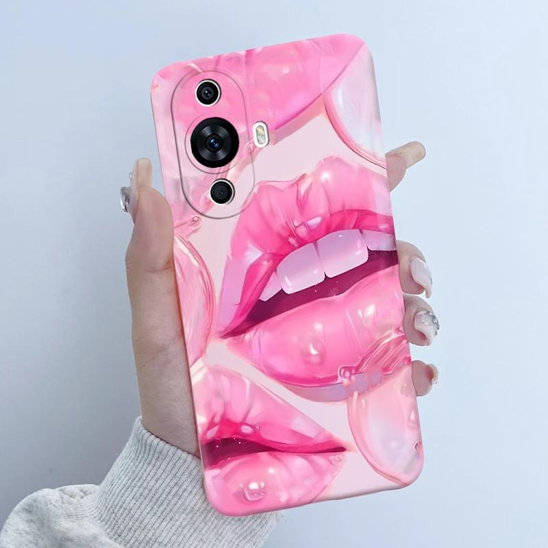 For Huawei Nova 12s Case FOA-LX9 Flower Girl Design Soft Silicone Cover For Huawei Nova 11 Nova11 Pro Ultra Nova12s Phone Cases