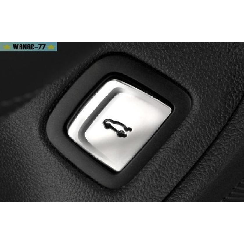 Aluminum Back Door Tailgate Switch Cover Trim For Cadillac CT4 - Silver