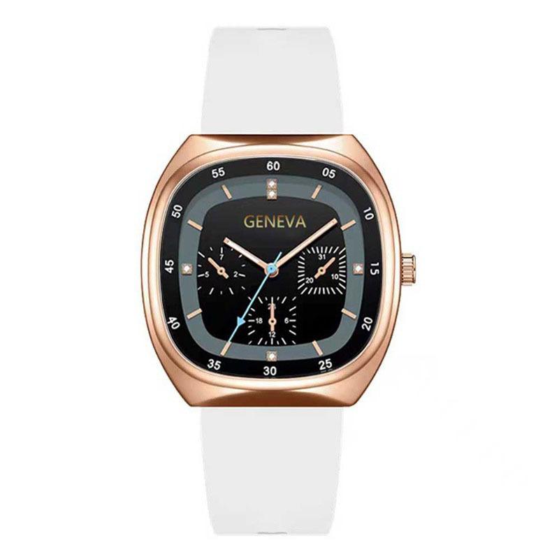 Square Watch Fashion High Sense Watch Silicone Digital Luminous Leisure Quartz Watch Gift Watch