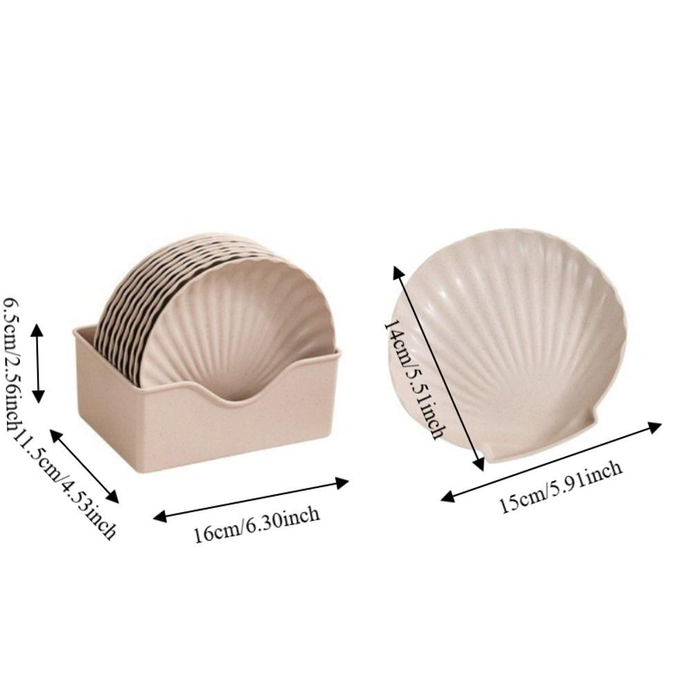 10PCS Nordic Style Snack Tray Microwave-safe Fruit Plate Creative Dinner Dish  Food Scrap