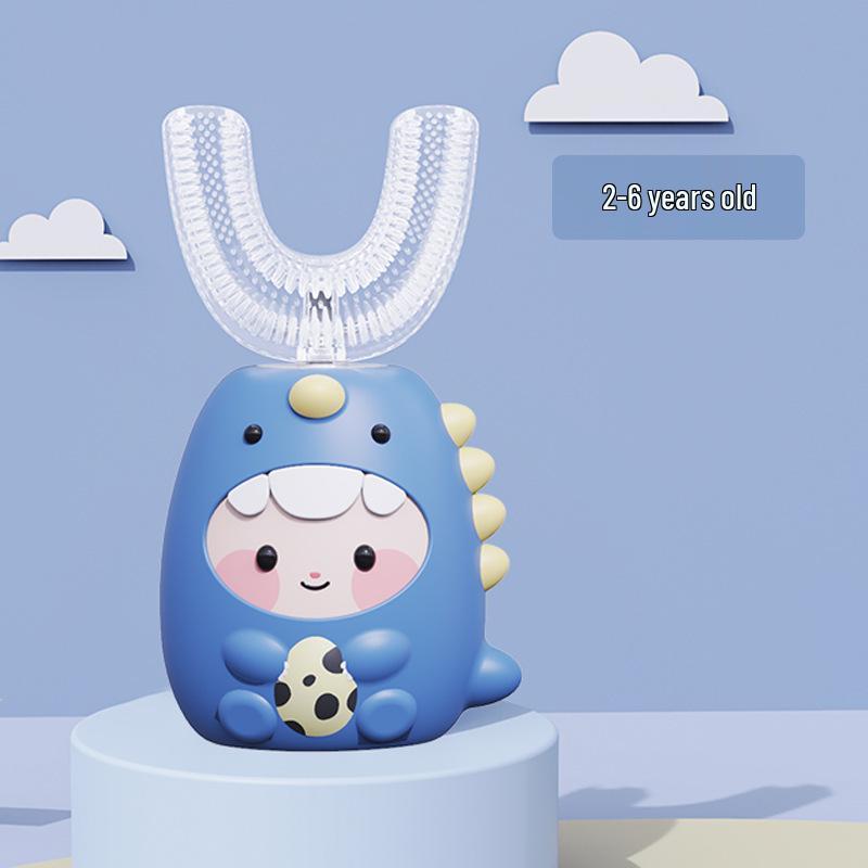 Grenzüberschreitende U-förmige wiederaufladbare elektrische Kinderzahnbürste - Cartoon-Dinosaurier-Design.