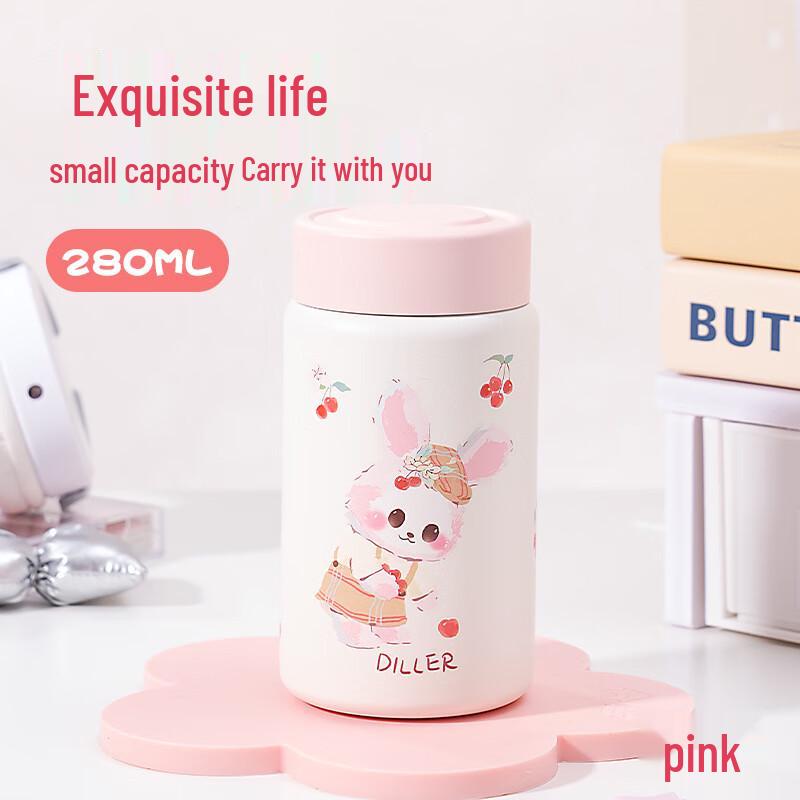 Diller 280ML Mini Portable Stainless Steel Thermos