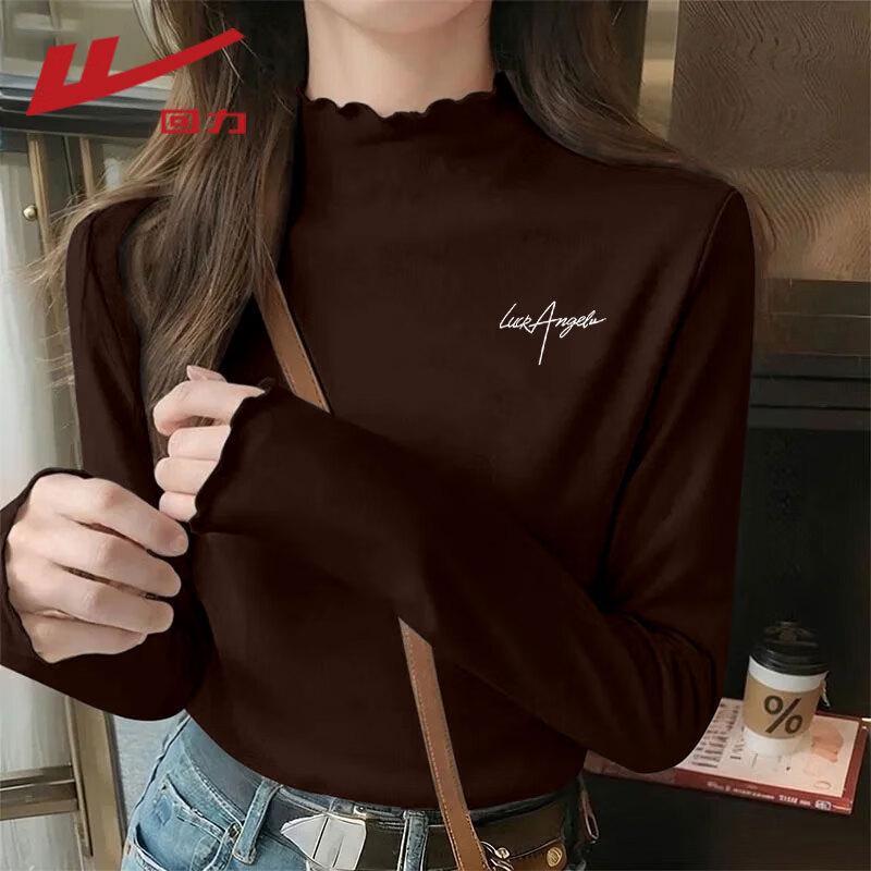 Warrior Women s Ruffled Half-High Collar Fleece Base Layer Top L