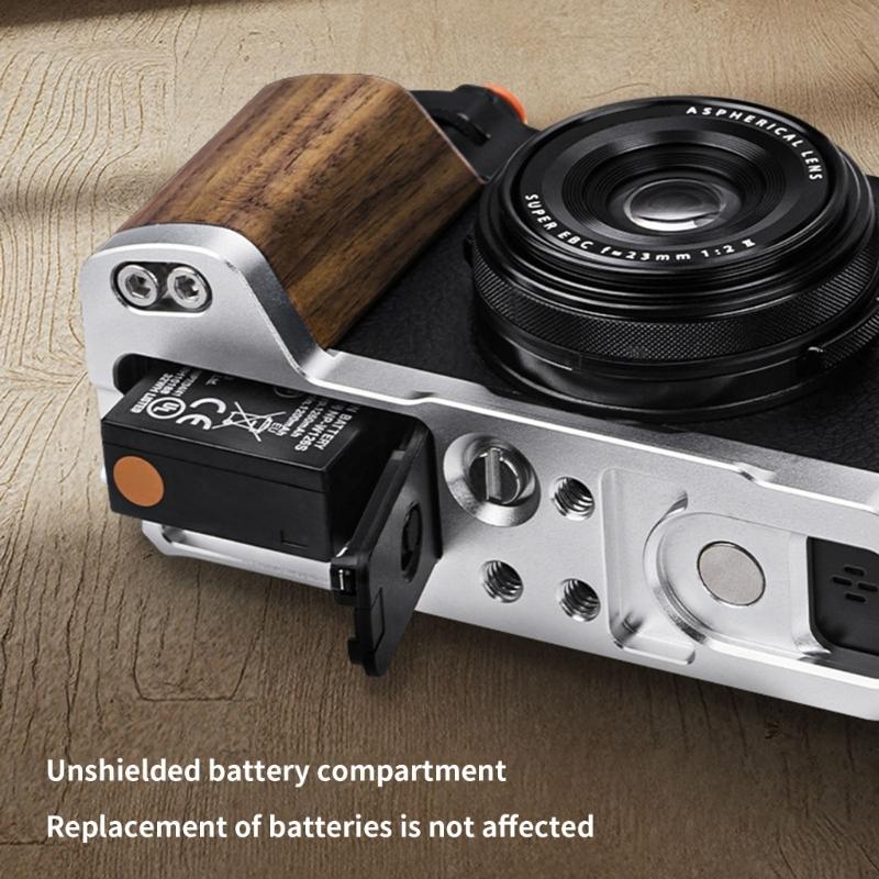Professional Camera Grip for X100VI Handgrip L Bracket Aluminum Wooden Construction Comfort Handle for Extended Use