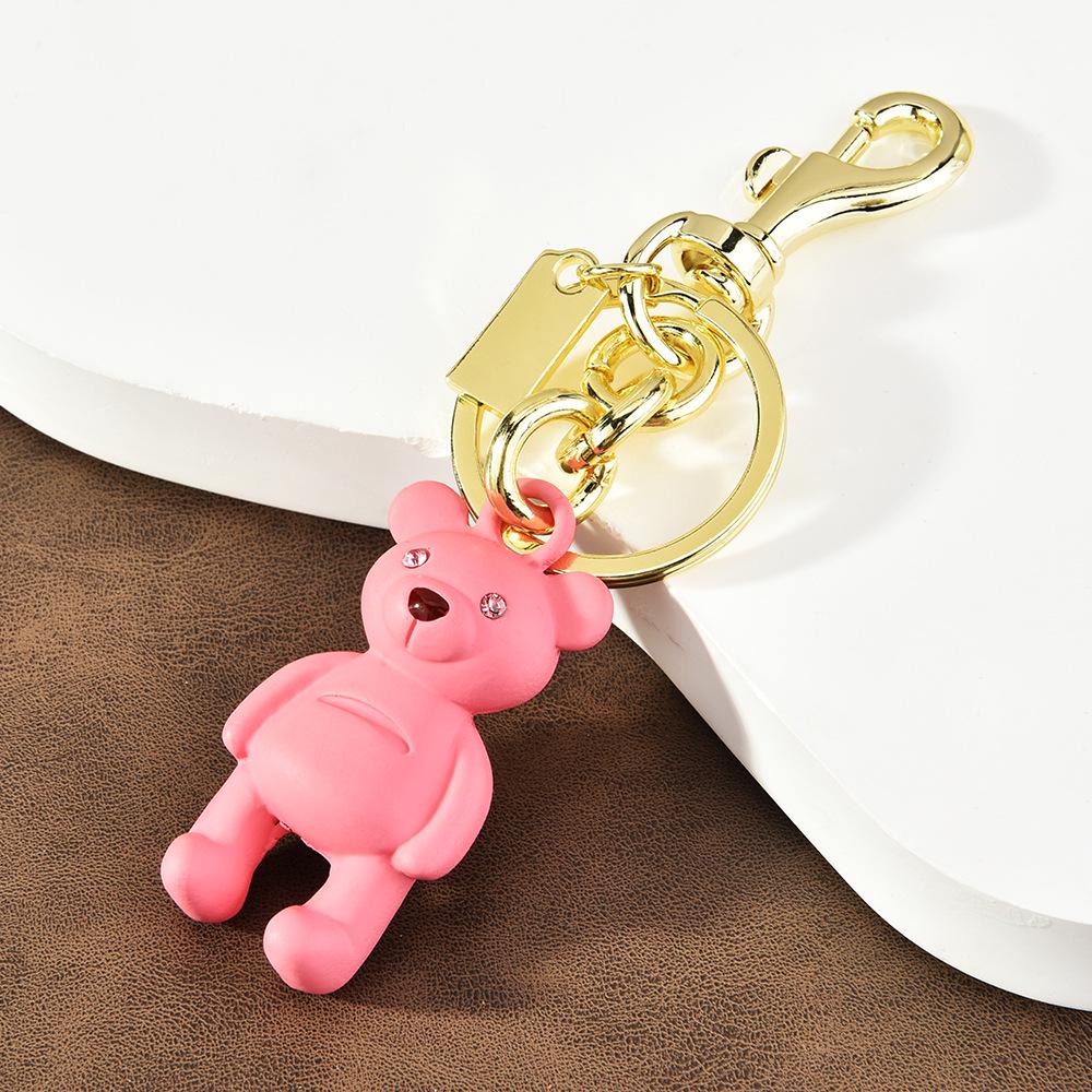 

Красочный 3D брелок-подвеска в виде плюшевого мишки - Шарм для сумки в форме сердца для пар