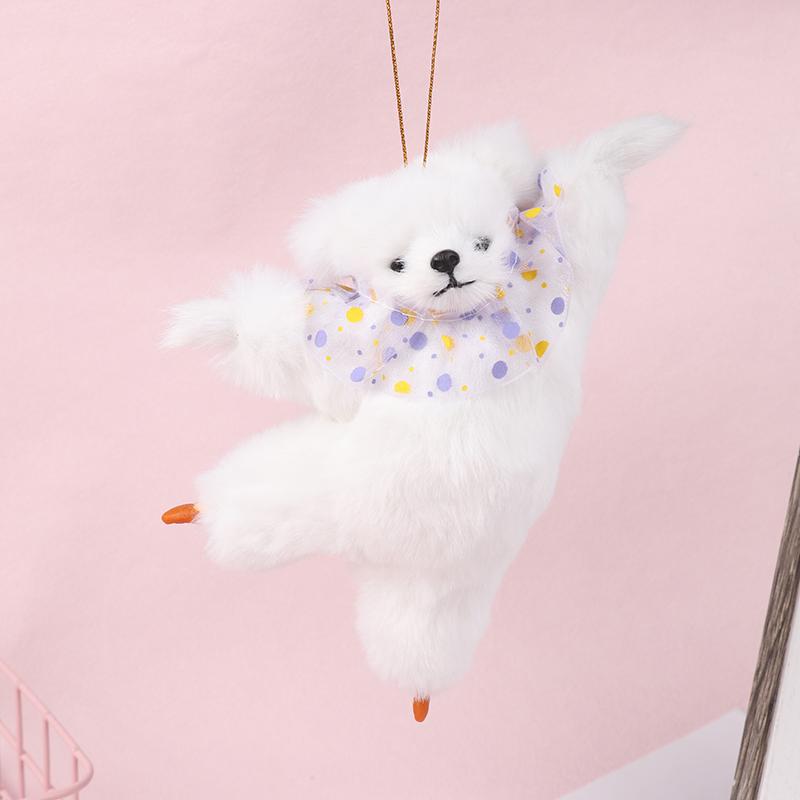 

Cartoon White Ballet Bear Plush Doll Room Bedside Pendant Creative Ballet Bear Plush Car Pendant Kids Birthday Gift