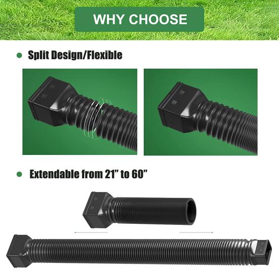 

1 комплект удлинителя водосточной трубы Гибкая разделенная конструкция Выдвижная универсальная простая установка Легко сгибается