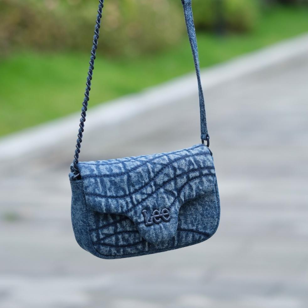 New Lee Denim Shoulder Bag Crossbody Bag Regular Women's Vintage Indigo LE240102M-523