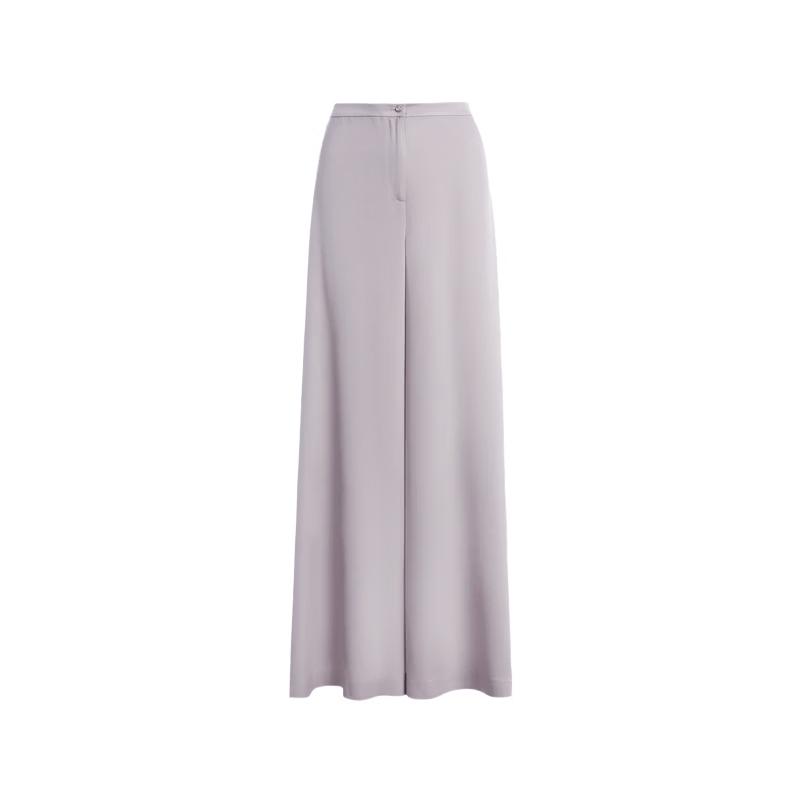 Langzi Acetate Blend Sleeveless Shirt and Wide-leg Trousers L