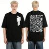 2026  A Creative Pop Art Tshirt Featuring Billie Eilishs Signature Lyrics Pattern A Tshirt for Billie Eilishs Fans