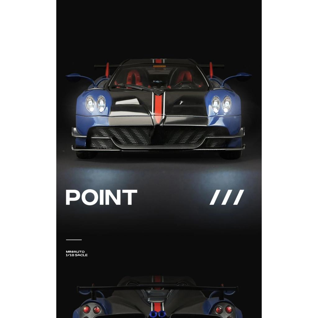 1/18 Pagani Huayra BC Supercar Alloy Car Diecasts & Toy Vehicles Car Model Sound and Light Παιχνίδια αυτοκινήτου για παιδιά Δώρα