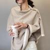 Women's Multi-Purpose Knit Shawl Scarf - Imitation Cashmere, Korean Style, Two-Way Outerwear & Neck Warmer