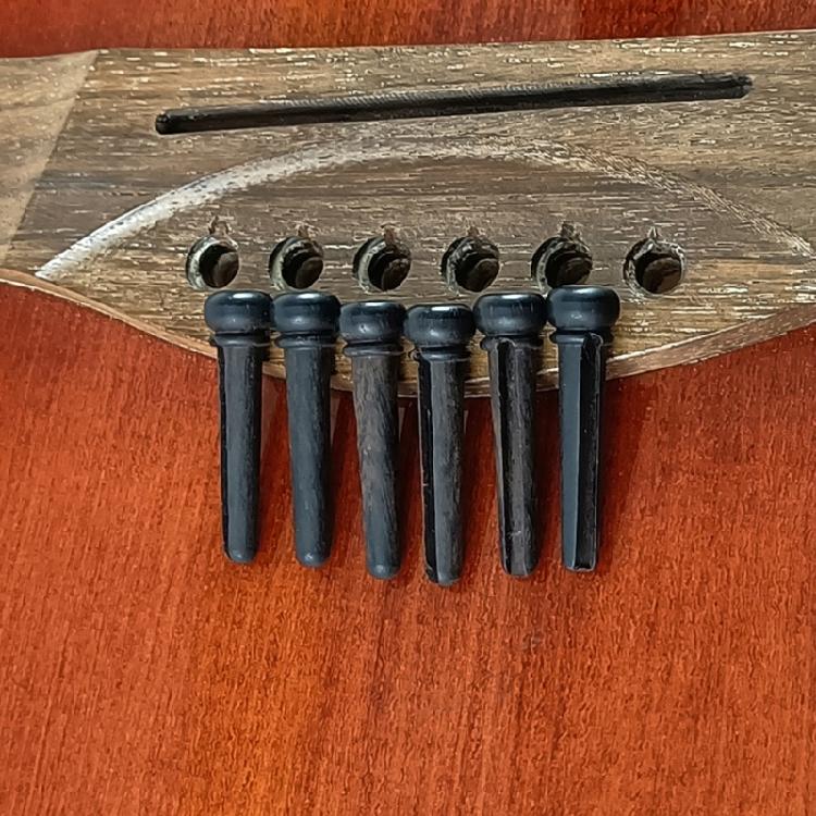 Ebony Guitar Bridge Pins With Bridge Pins Puller Acoustic Guitar Bridge Pins Extractor Tool Guitar Replacement Parts