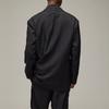 Y-3 SS24 Solid Color Single-Breasted Mesh Lined Draped Long Sleeve Suit Men Suit Black IN8702