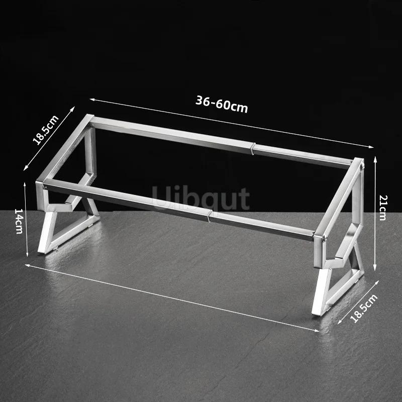GN pan rack Retractable Seasoning Holder Bracket Stainless Steel Spice Rack Kitchen Seasoning Container Box Holder tray basin