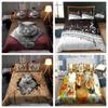 Quilt Cover Set Tmarc Tee American Short Hair Cat Bedding Set DQB Home Textiles
