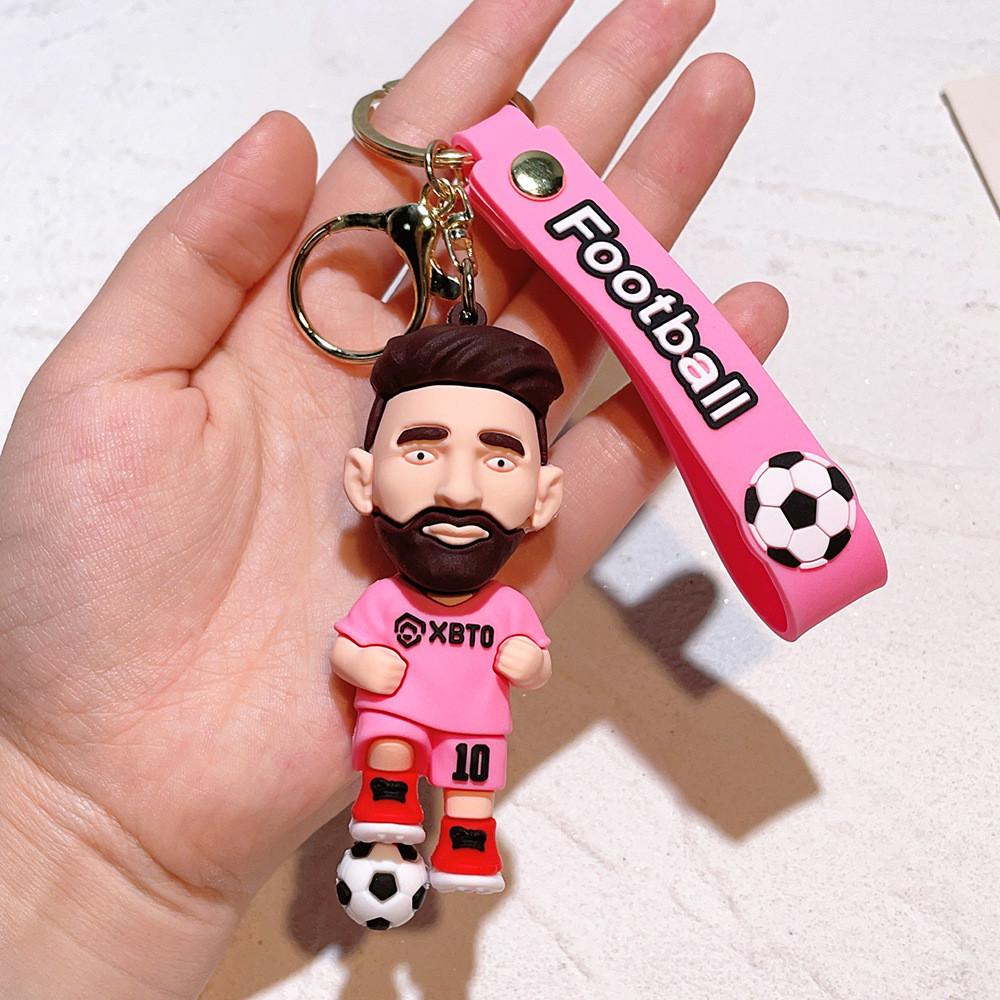 Neuer Stilvoller Lionel Messi Schlüsselanhänger Fußballstar Trikot Schlüsselanhänger Silikon Anhänger Auto Schlüssel Zubehör