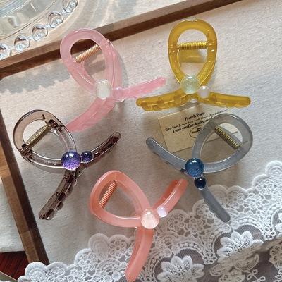 Elegante minimalistische Acryl-Sternenlichtkugel-Gelee-Krallenclips, Mittlere Haarklammern für Pferdeschwänze