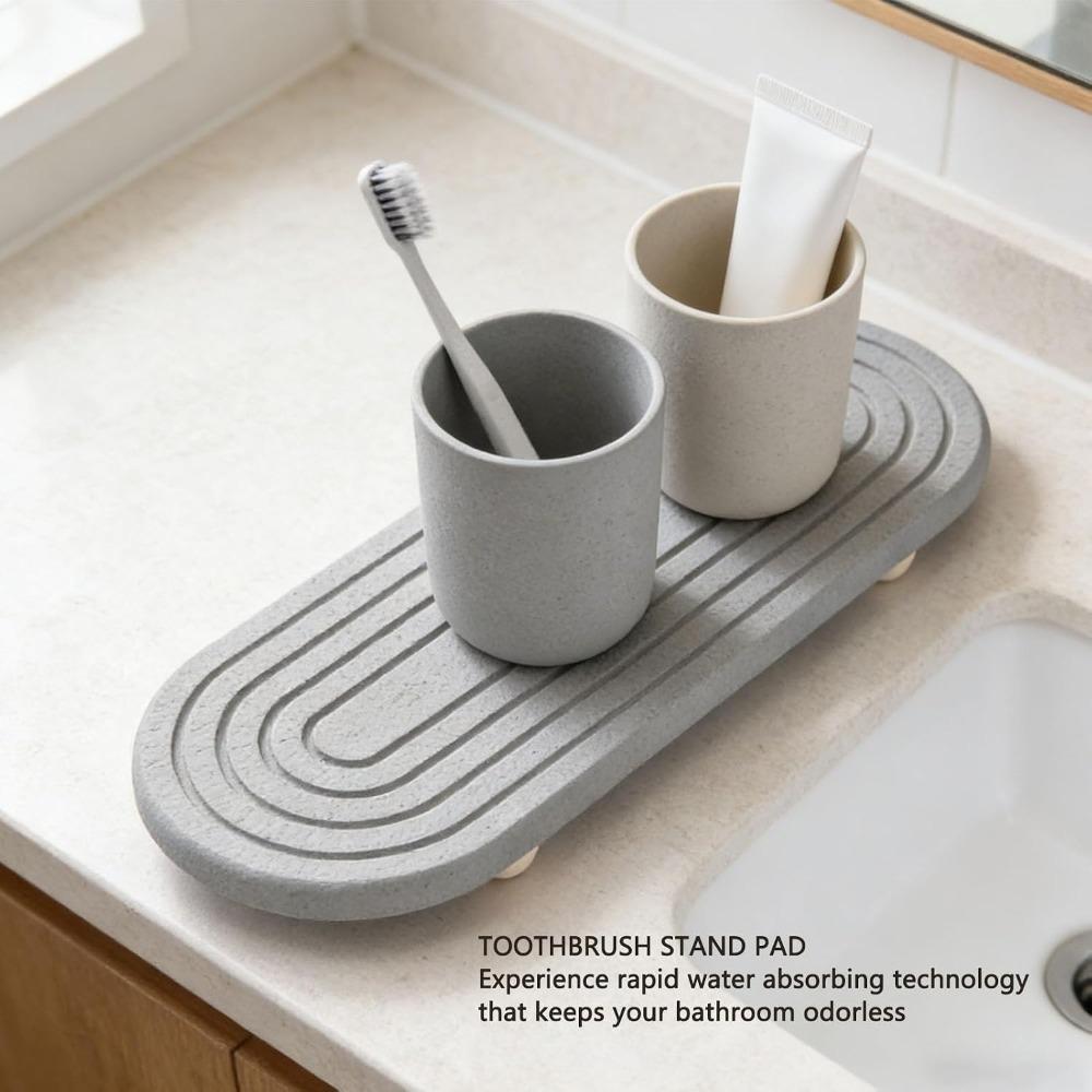 Fast Water Absorption Water Absorbing Tray Diatomite Counter Top  Tray Fast Drying  Mat  Bathroom