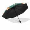 1pc Lizards Nature Fashionable Automatic Opening/Closing Folding Umbrella with 8 Bones, Windproof Portable, Daily Use072