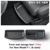 For Tesla Model Y L 6 Seater 2026 Front Seat Under Storage Box Suitable Driver Co-pilot Underseat Organizer Case Tray Bin Set