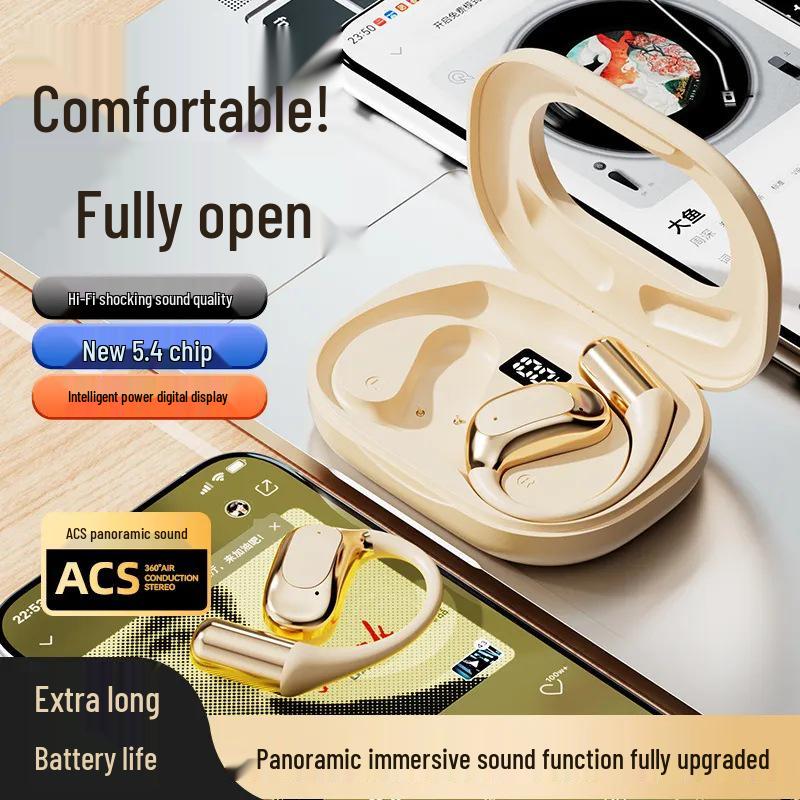 2025 Open-Ear Bluetooth Headphones with Ultra-Long Battery Life for Comfortable Long-Wear