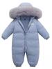Chlapecké a dívčí kojenecké kojenecké zateplené kombinézy s kapucí Dětské oblečení na lezení Romper Zimní dětské oblečení