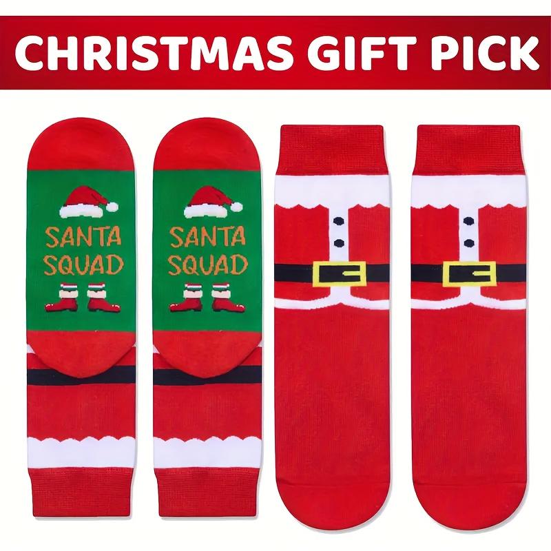 high quality1 Pair Men's Christmas Elf & Santa Leg Warmers - Red & Green Festive Matching Hat-Like Design, - Hand Washable - Funny Novelty Party
