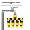 1pc 4-Way Hose Splitter with 4 Switches | Lightweight Plastic for Outdoor Watering, Lawn & Garden