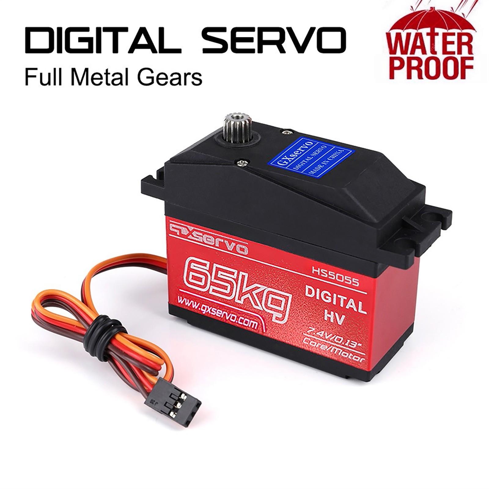 

HS5065 180-градусний цифровий сервопривід RC, крутний момент 65 кг, водонепроникний металевий серводвигун RC червоний