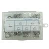 100 Nickel-Plated Eye Hooks: Pointed Tail Sheep Horn Design