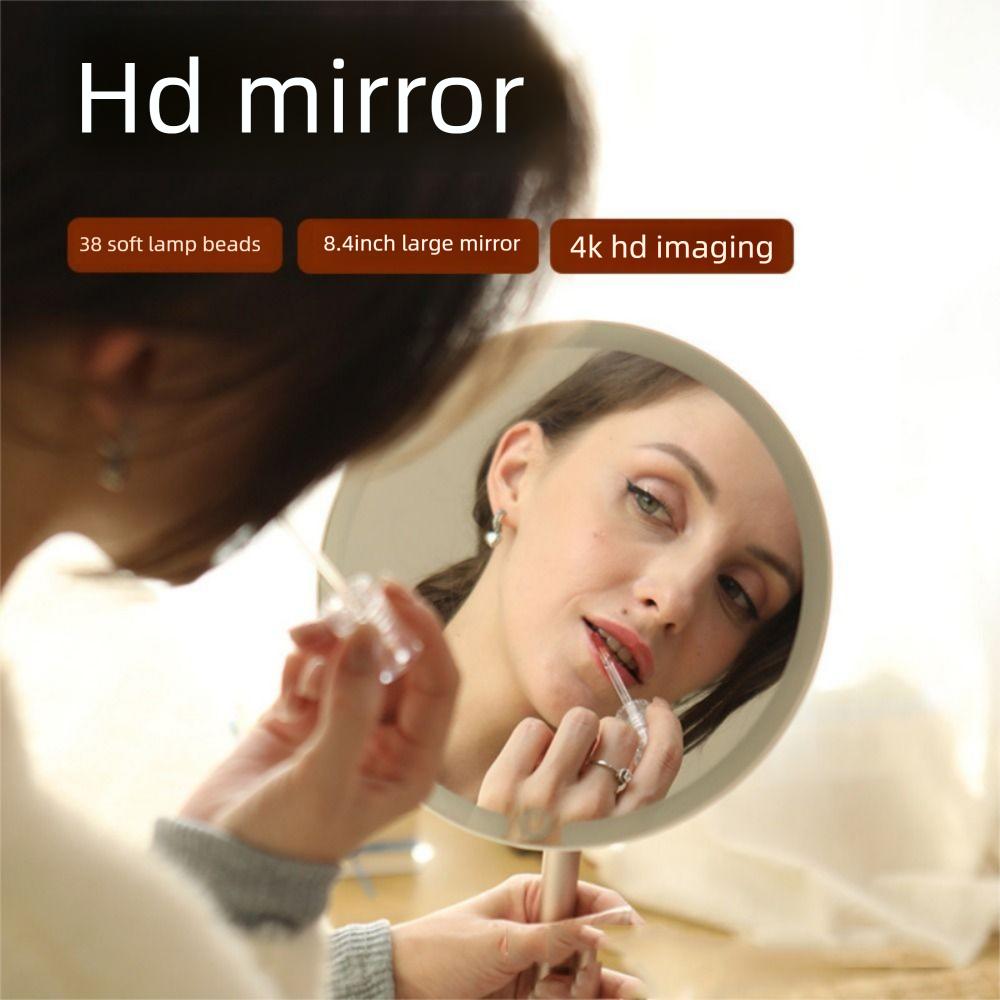 Adjustable LED Makeup Mirror Rotation Lighted Desktop Mirrors Vanity Mirror with Lights  Toilet