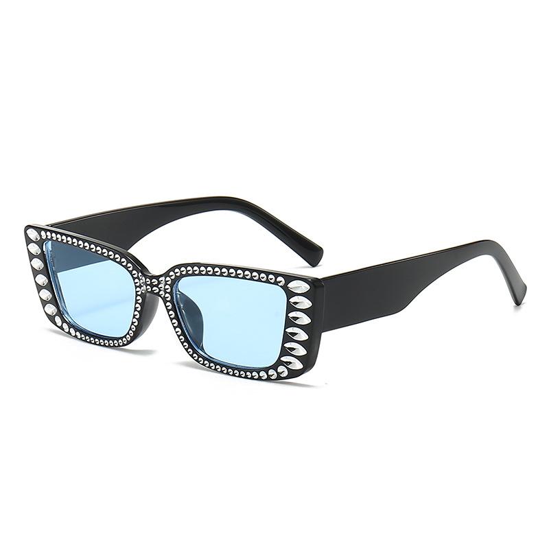 

JYL TS Polygon Cat Eye Sunglasses With Diamonds For Men Women M5423 A-1157