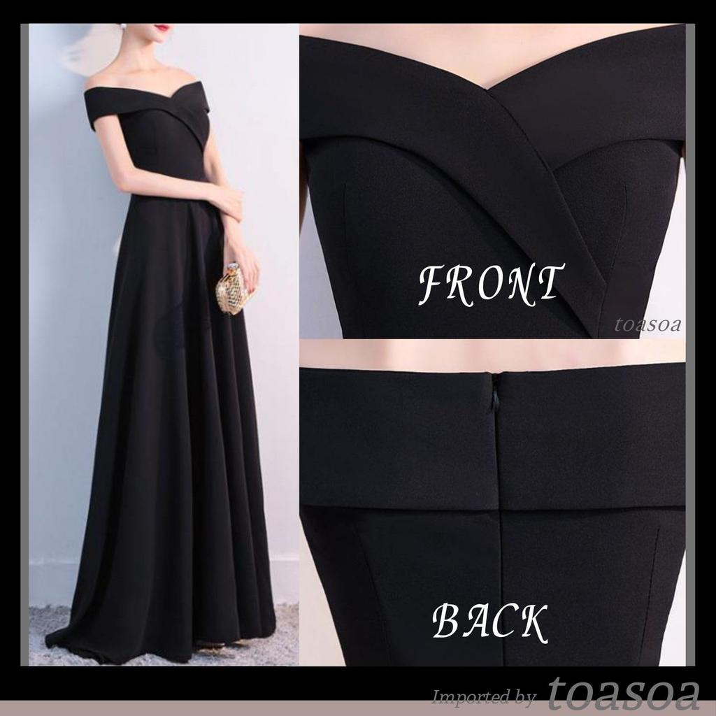 Toa Soa Long Night Work Maxi 01 Dress, Women's, Hostess, Hostess, Cocktail, Outfit, Dress, Flared, Off-the-Shoulder (Size - M, Red)