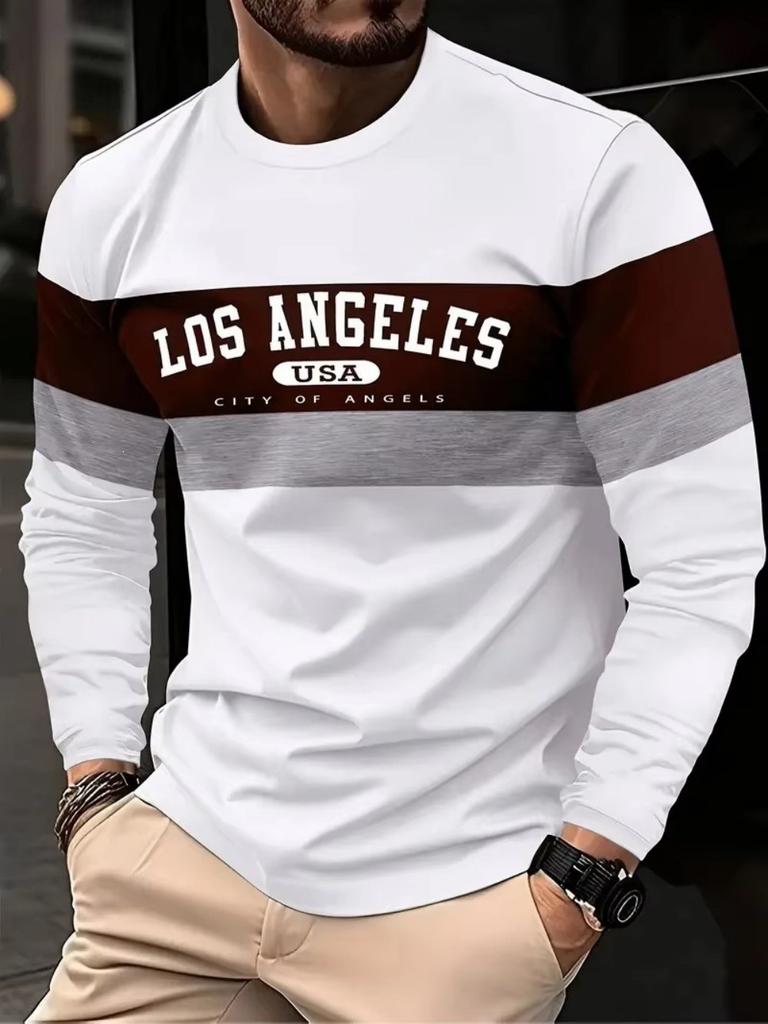 Men's Casual Essential! Camouflage Long Sleeve T-Shirt, Comfortable & Stylish