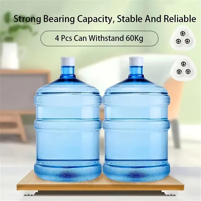 4pcs Heavy-Duty Mini Rolling Wheels with 360° Swivel Base Stainless Steel Bearings for Furniture Cabinets Storage Box Workshop