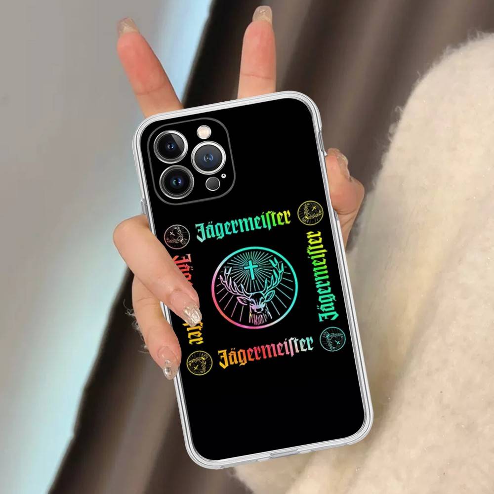 Hot J-JaegermeisterS for iPhone 17 16 15 14 13 12 11 Pro Max Plus Transparent Soft TPU Phone Cover