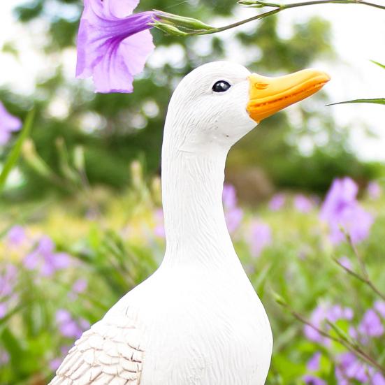 Statuie de rață Simulare înaltă Toate se potrivesc cu rășină Artă Artizanat Apă potabilă Model de rață Accesorii de grădină