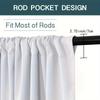 2pcs Blackout Curtain Set, Oriental Ink Landscape Design, Rod Pocket Polyester Panels, Contemporary Style, Machine Washable for