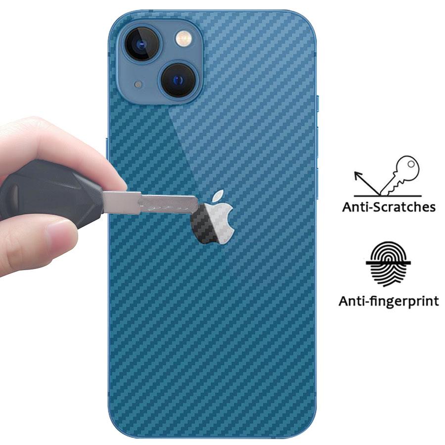 5Pcs Carbon Fiber Back Screen Protector Film Sticker For iPhone 11 12 13 Mini 14 15 16 17 Pro Max X XR XS XS Max SE 2020 6 6s 7 8 Plus