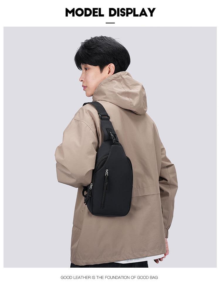 Men's Casual Crossbody Chest Bag - Large Capacity, Lightweight, Fashionable Sports Backpack for Mobile Phones