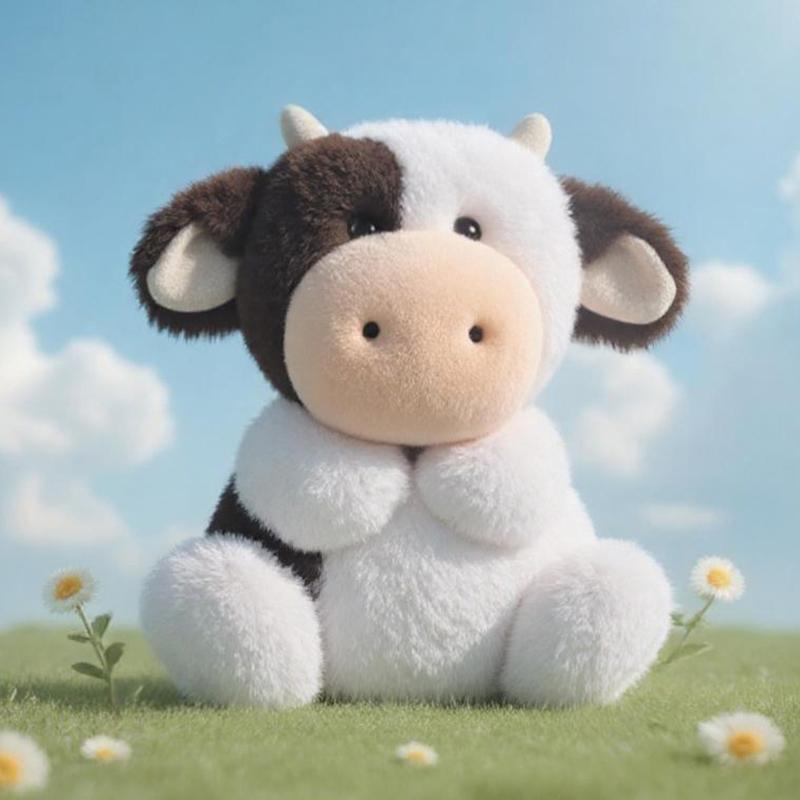 1 Piece Cute Elephant Pillow Cartoon Stuffed Animal Doll Kawaii Milk Cow Stuffed Animal Doll Toy Kids Appease Toys Birthday Gift