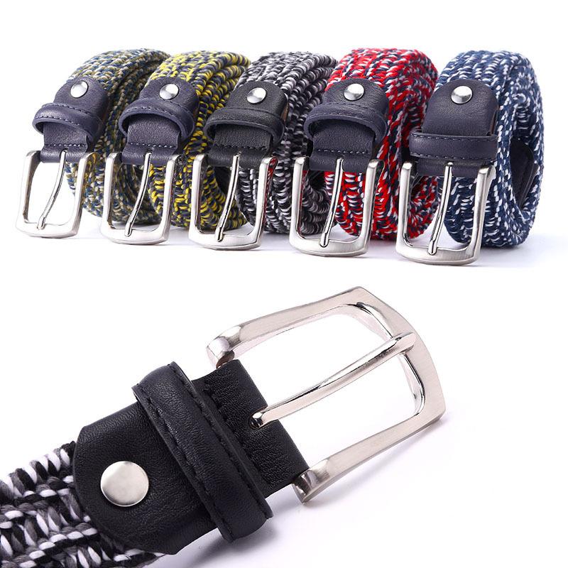 Braided Elastic Pin Buckle Belt Decorative Belt Hipster Canvas Webbing Belt Origin