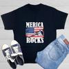 Merica Rocks Sarcastic Humor Graphic Tee Gift For Men Novelty Funny TShirt