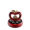 Heart-Shaped Solar Car Perfume Ornament - Rotating Apple Aroma for Car Interiors