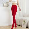 Women's High Waist Tights High Elastic Velvet Pantyhose Solid Color Shaping Hosiery Leggings