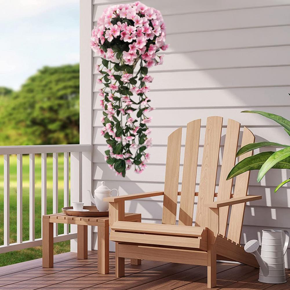 Artificial Hanging Violets Faux Violets with Long Vines for Home Wall Window Box Wedding Outdoor Garden Arch Decoration