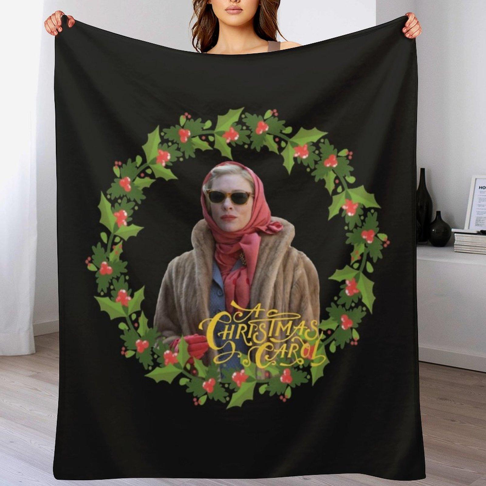 christmas carol Throw Blanket Warm Napping Blanket for Office Couch Bed 102x76cm(40x30in)
